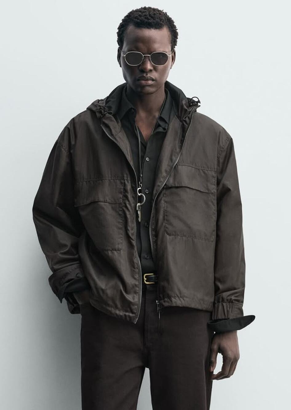 HOODED TECHNICAL JACKET